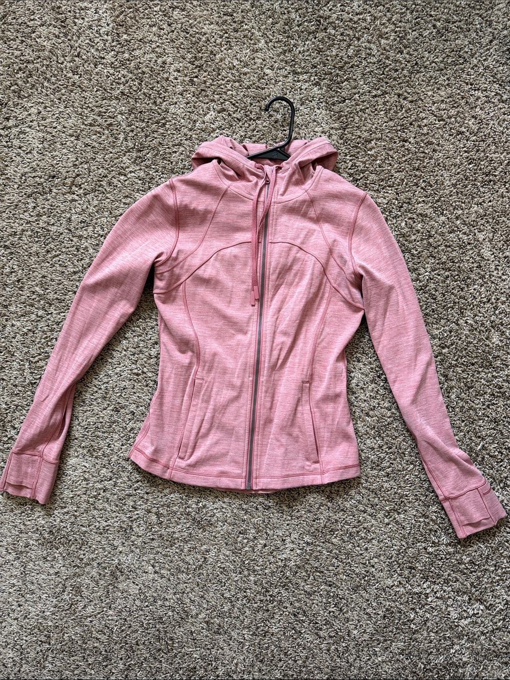 lululemon athletica hooded nulu define jacket color heathered briar rose